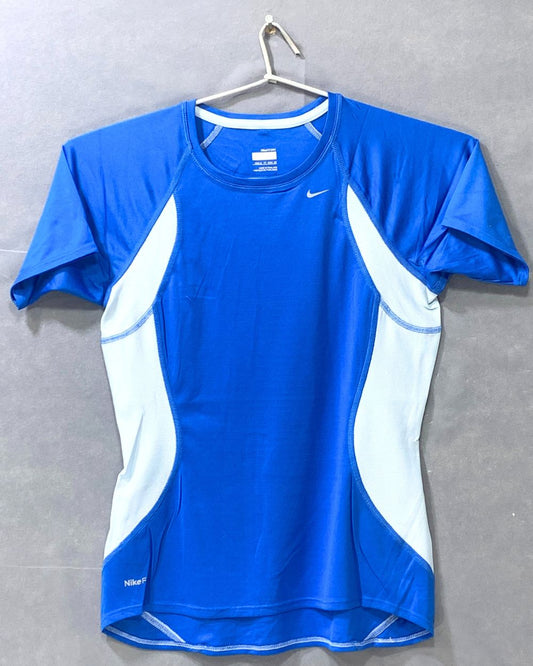 Nike Blue Sports For Women T Shirt X Small