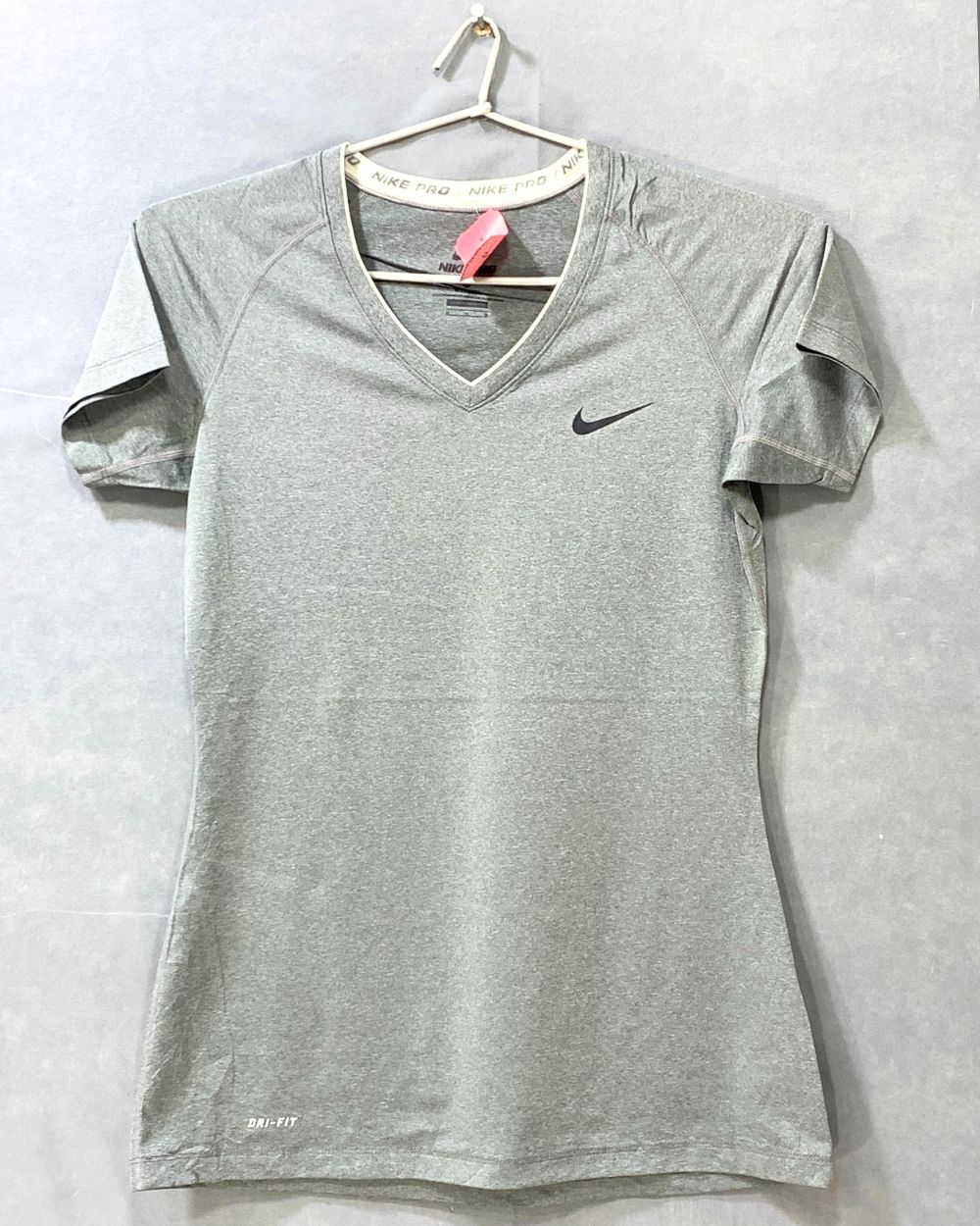 Nike Pro Gray Sports For Women T Shirt M
