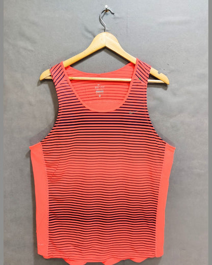 Nike For Orange Sports Men Vest T Shirt L