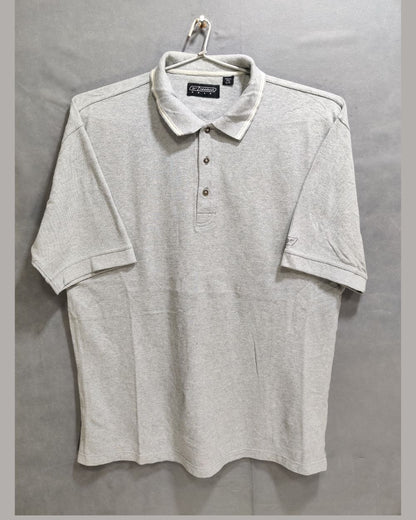 Reebok Gray Cotton Polo T Shirt For Men L