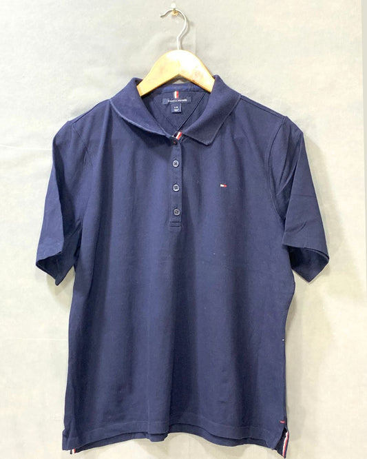 Tommy Hilfiger Blue Sports For Women Polo T Shirt L