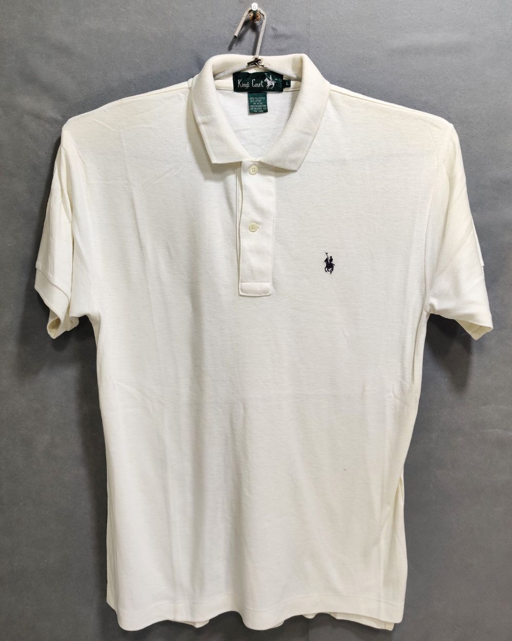 Kings Court White Cotton Polo T Shirt For Men M