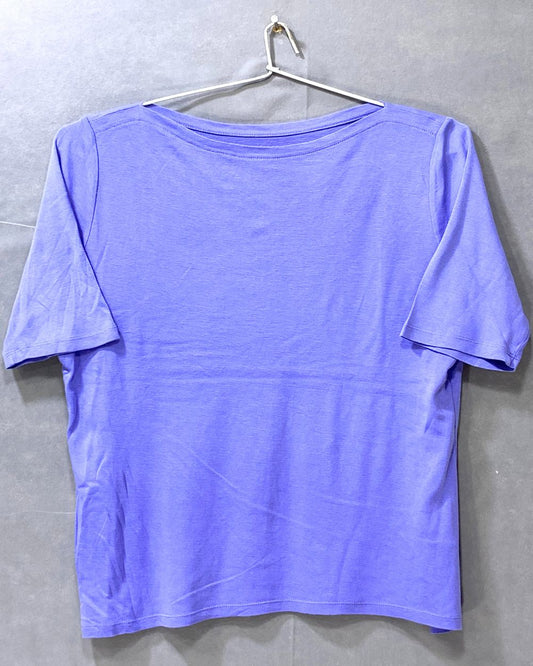Charter Club Purple Cotton For Women T Shirt L