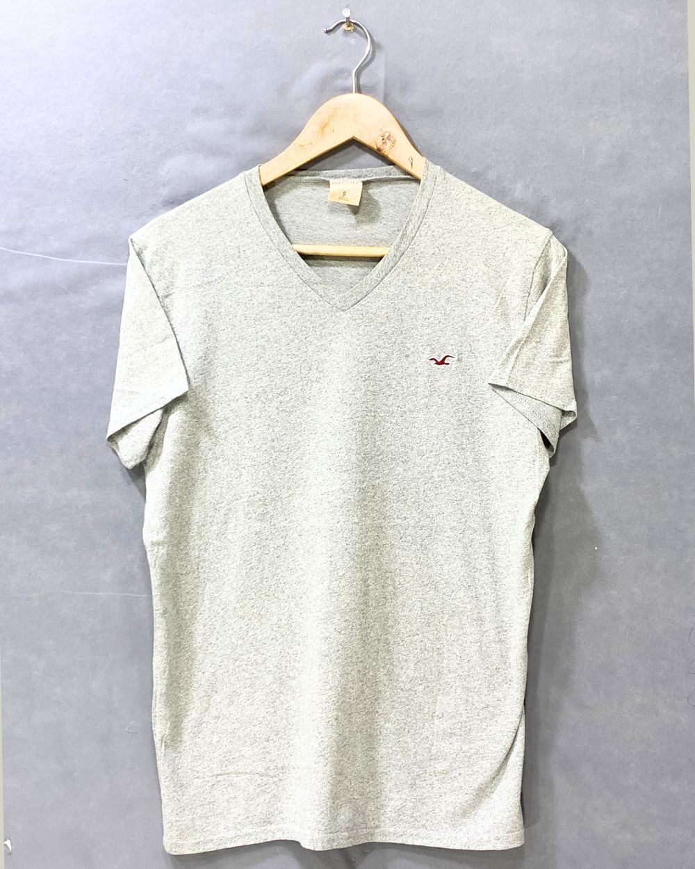 Hollister Gray Cotton For Women T Shirt S