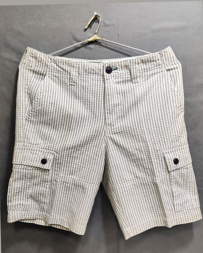 Lazer Co White Cotton Short For Men
