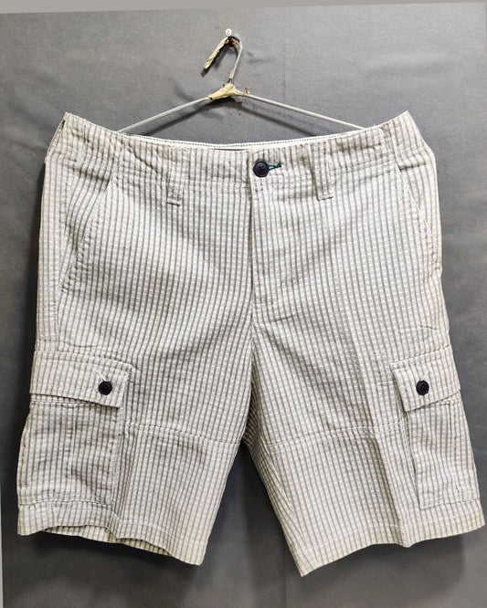 Lazer Co White Cotton Short For Men