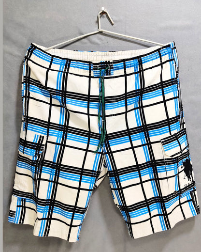 Polo U.S Assn  Blue Cotton Short For Men M