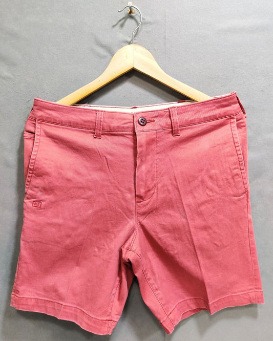 American Eagle Red Cotton Short For Men S
