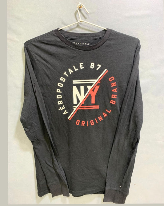 Aeropostale Black Cotton T Shirt For Men