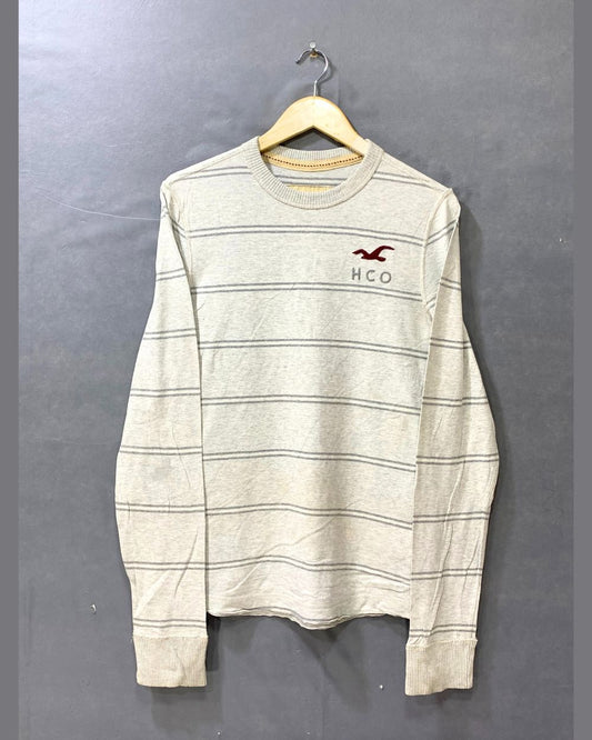 Hollister Gray Cotton T Shirt For Men Medium
