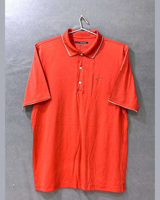 GREG NORMAN Red Sport Polo T Shirt For Men Large