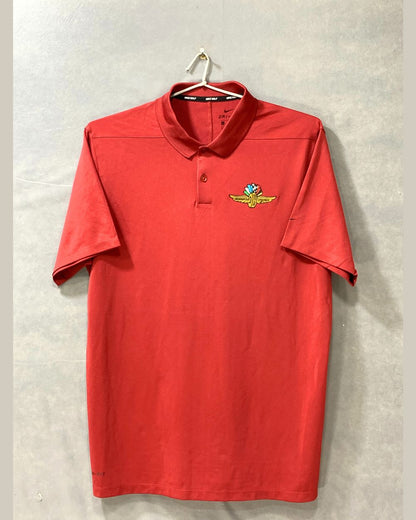 Nike Maroon Sport Polo T Shirt For Men Large