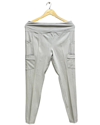 Eddie Bauer Gray Sports Stretch Gym tights For Women L