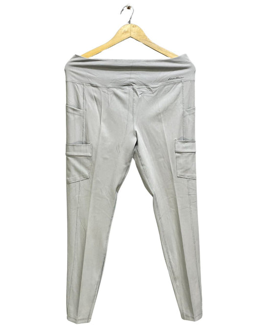 Eddie Bauer Gray Sports Stretch Gym tights For Women L