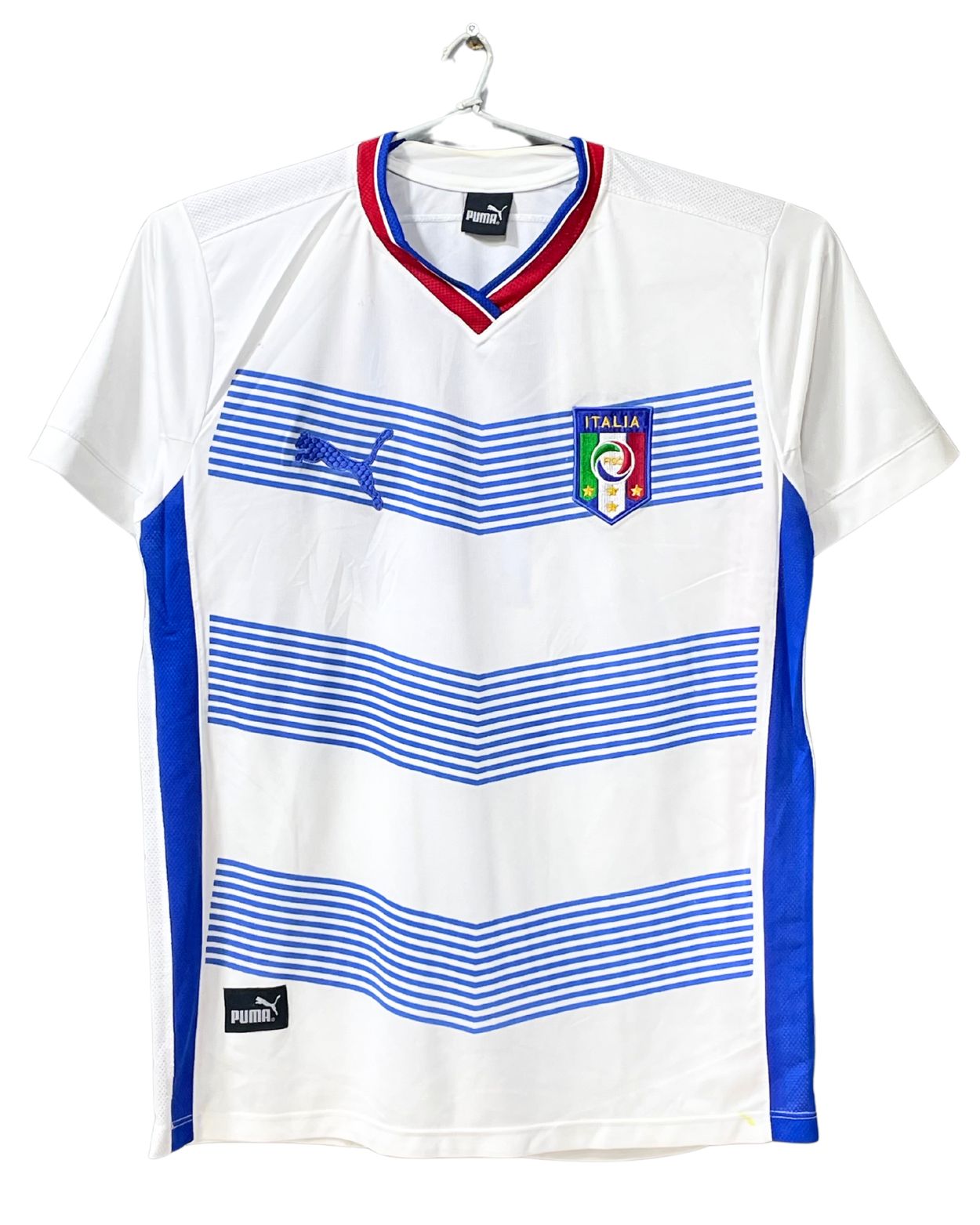 Puma Italia White Football Sports For Men T Shirt M