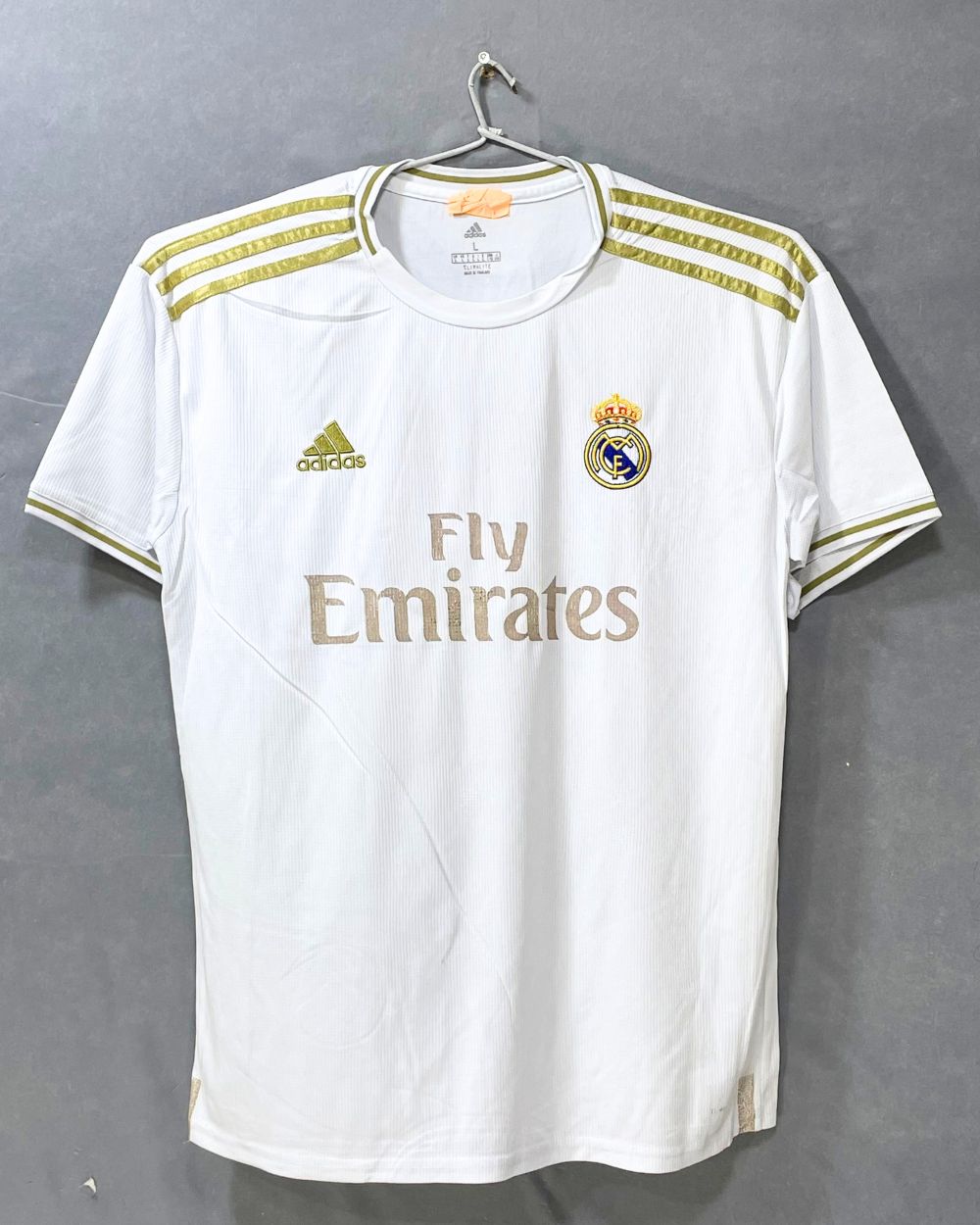 Adidas Fly Emirates White Football Sports For Men T Shirt L