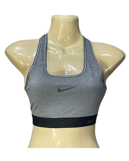 Nike Pro Gray Sports Gym Bra For Women M
