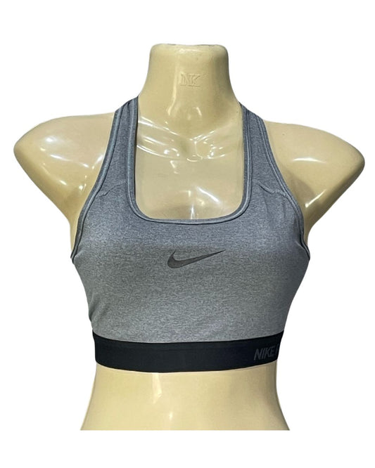 Nike Pro Gray Sports Gym Bra For Women M