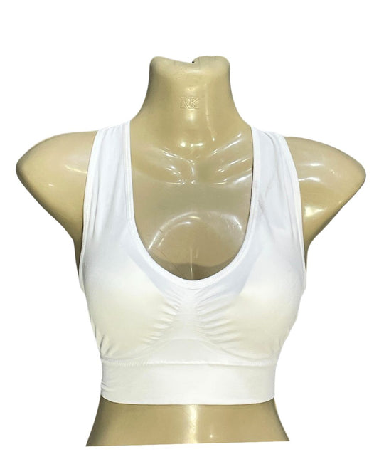 Bodyforce White Sports Gym Bra For Women XL