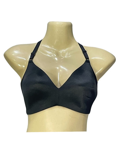 Warner's Black Sports Gym Bra For Women M