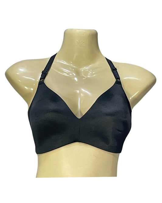 Warner's Black Sports Gym Bra For Women M