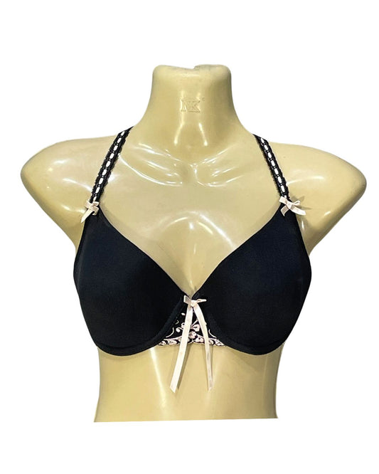 Impressions Black Sports Gym Bra For Women S