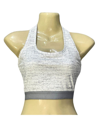 Avia Gray Sports Gym Bra For Women L