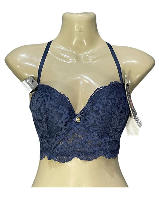 Daisy Fuentes Blue Sports Gym Bra For Women S