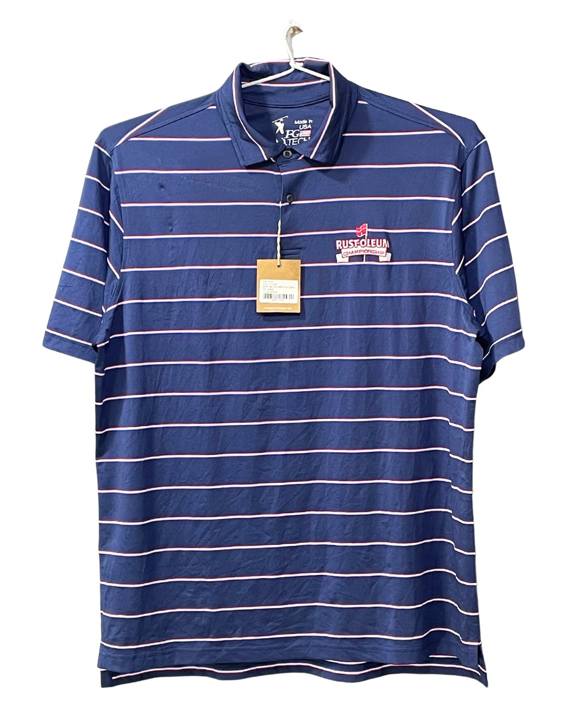 FG Tech Blue Sport Polo T Shirt For Men L