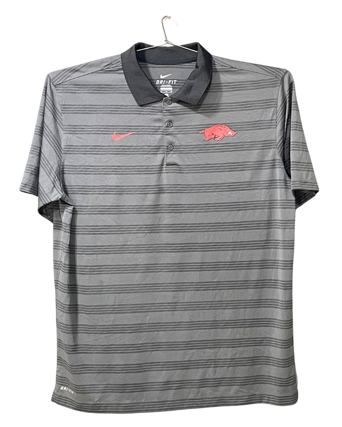 Nike Dri Fit Gray Sport Polo T Shirt For Men XL