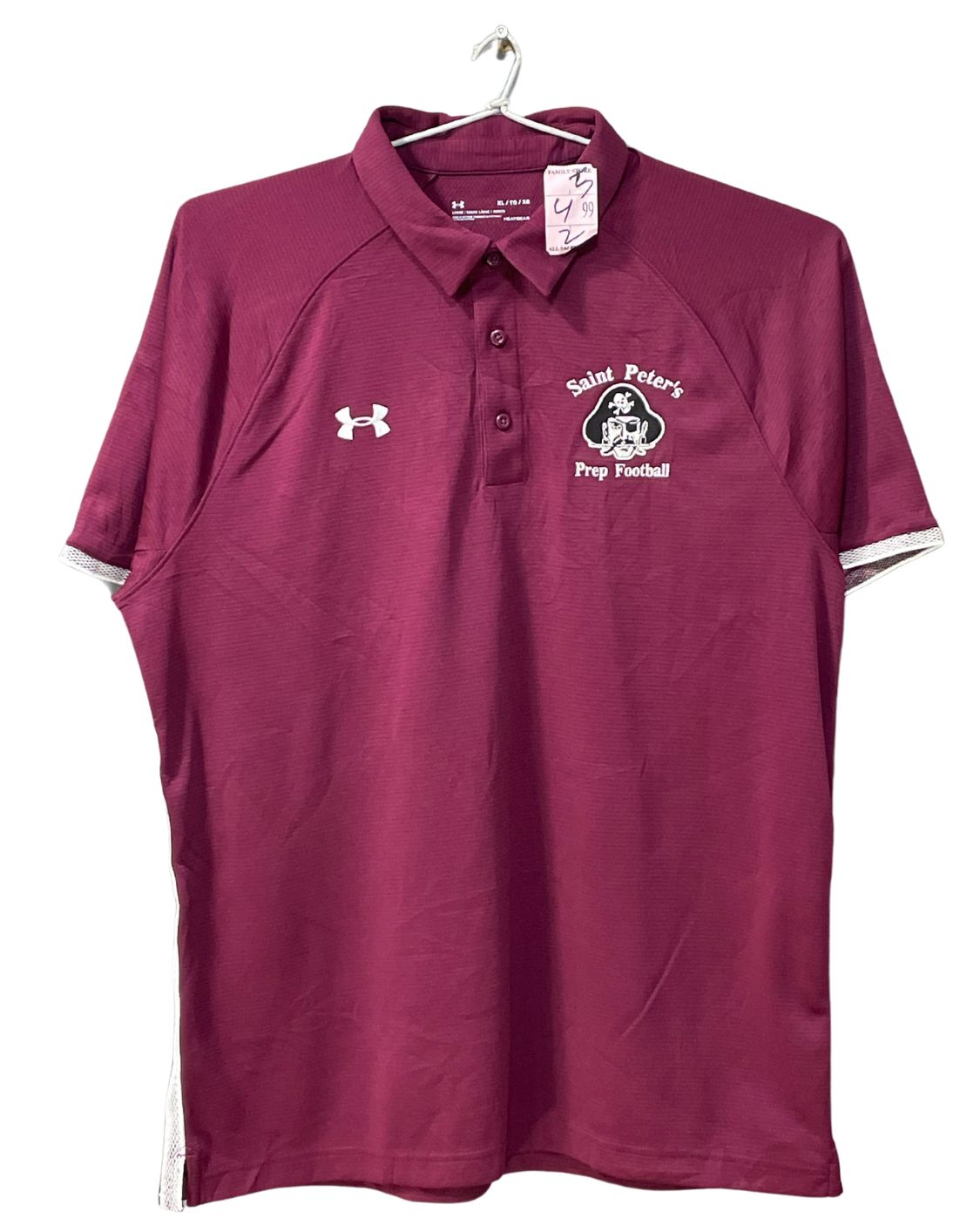 Under Armour Maroon Sport Polo T Shirt For Men XL
