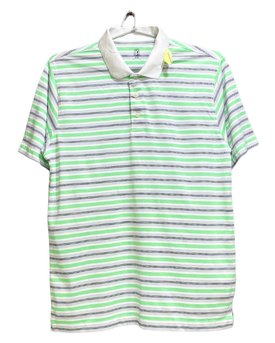 PGA Tour Green Sport Polo T Shirt For Men M