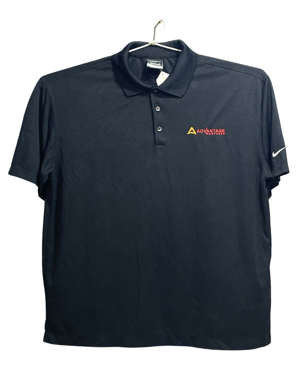 Nike Black Sport Polo T Shirt For Men L