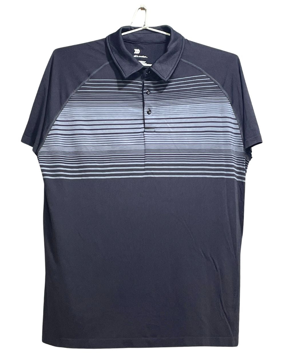 All In Motion Black Sport Polo T Shirt For Men L