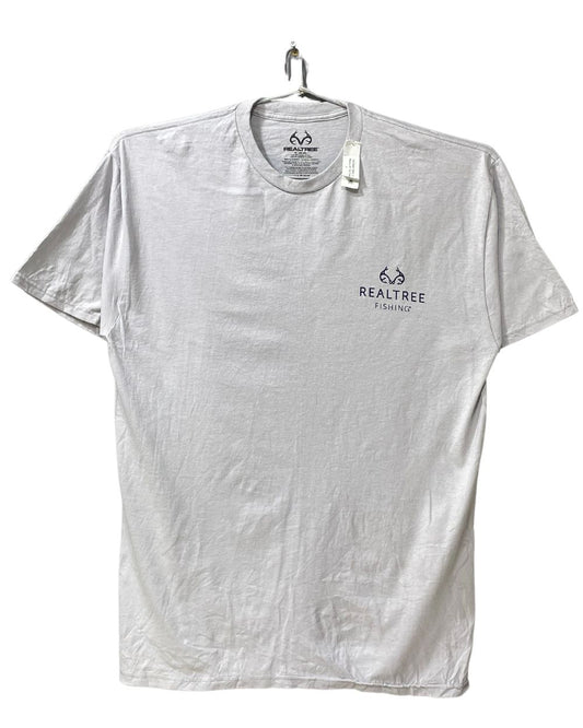 REALTREE Gray Cotton T Shirt For Men X Large
