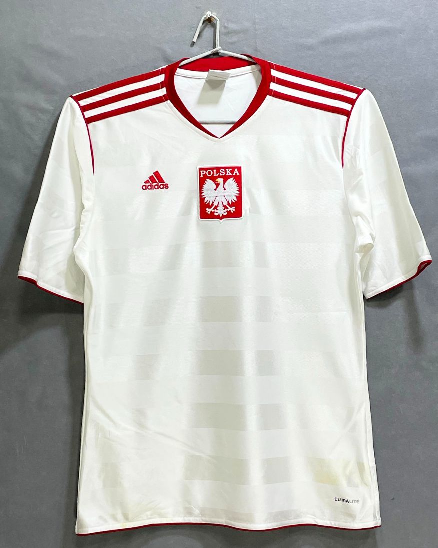 Adidas Polska White Sports For Men T Shirt S