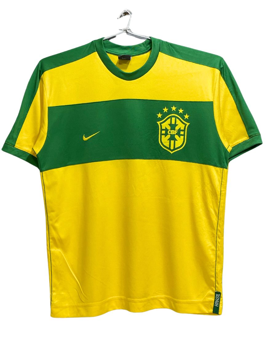 Nike Brasil Football Yellow Sports For Men T Shirt M