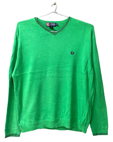 Chaps Green For Winter Men Sweater L