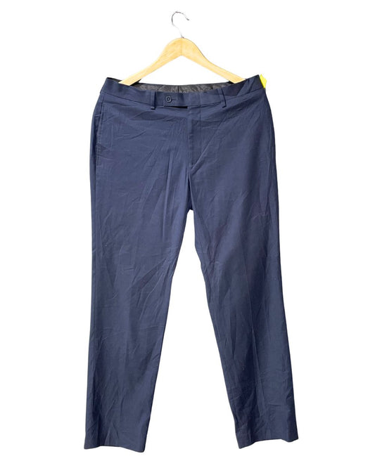 Calvin Klein Blue Polyester Dress Pant For Men M