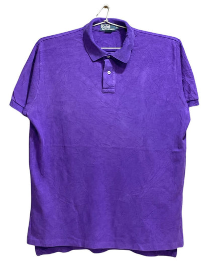 Polo Purple Cotton Polo T Shirt For Men Large