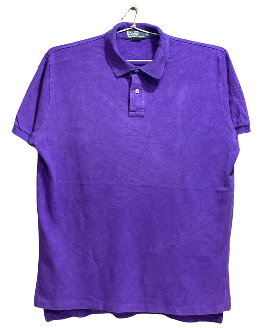 Polo Purple Cotton Polo T Shirt For Men Large
