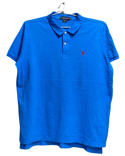 U.S Polo Assn Blue Cotton Polo T Shirt For Men X Large