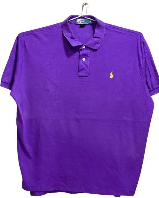 Polo Purple Cotton Polo T Shirt For Men X Large