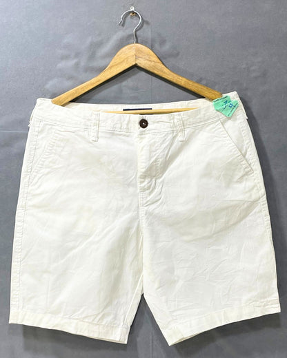 Aeropostale White Cotton Short For Men M