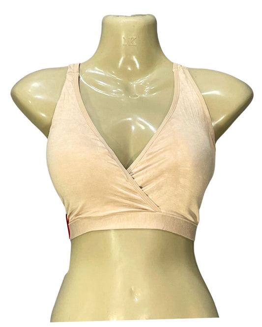 Joyspun Cream Rayon Gym Bra For Women XXL