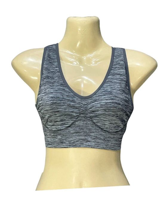 Fitwell Gray Sports Gym Bra For Women XS