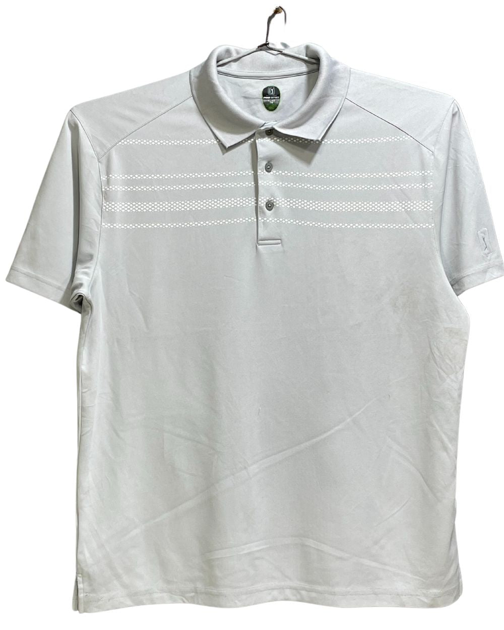 Pro Series Gray Polyester Sport Polo T Shirt For Men X Large