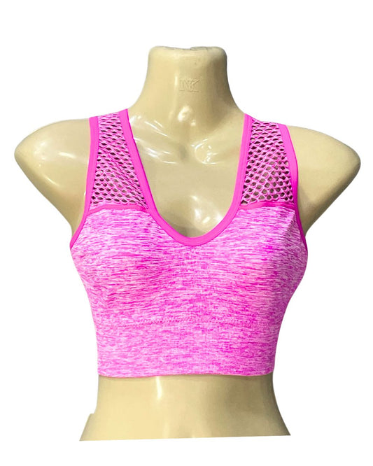 HA Black Sports Gym Bra For Women M