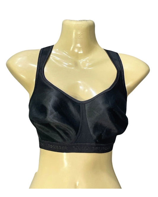 Shock Absorber Black Sports Gym Bra For Women L