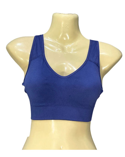 Puma Blue Sports Gym Bra For Women M
